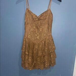 Forever 21 Tan Lace Dress
